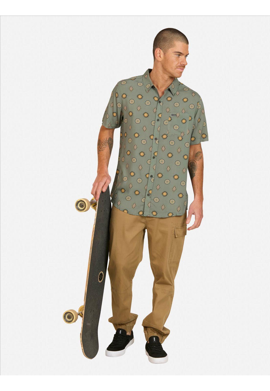 Camisa MC Peg Multicolor Hombre Volcom-3