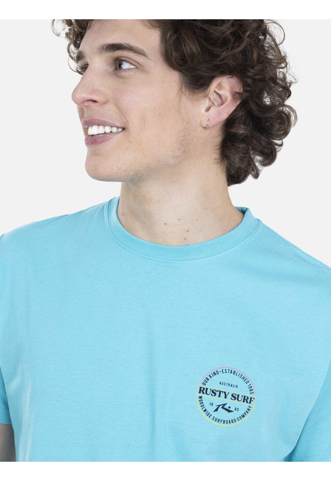 Polera Hombre SURF S/S TEE Celeste Rusty-2