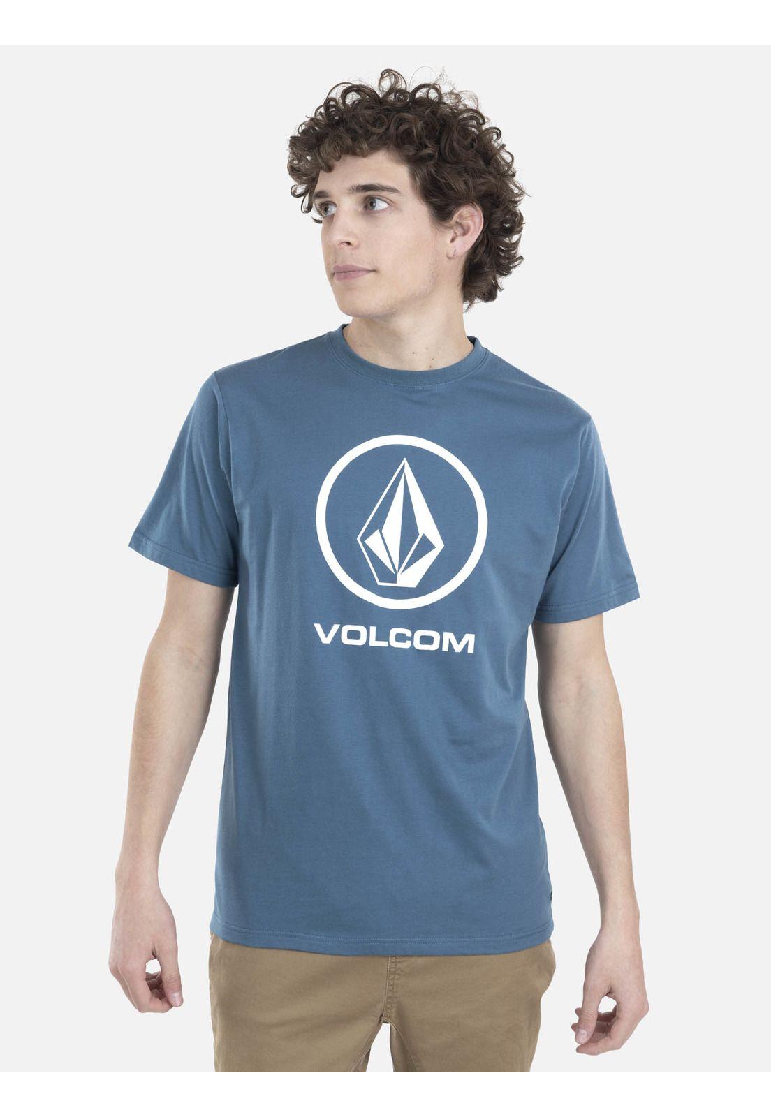 Polera M/C Básica Hombre 7P101-MV22 Azul Volcom-0