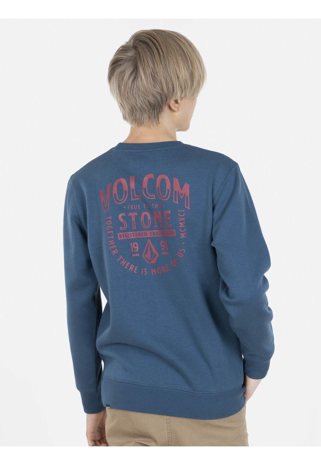 Poleron REGISTER CREW Juvenil Azul Volcom-1