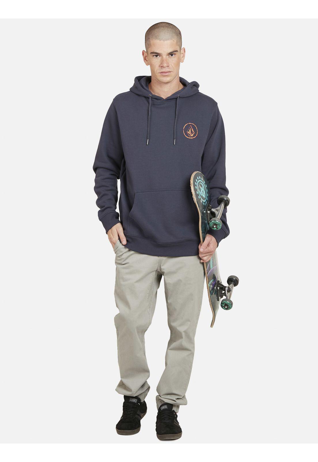 Poleron DIAMOND VLCM KR Hombre Azul Volcom-3