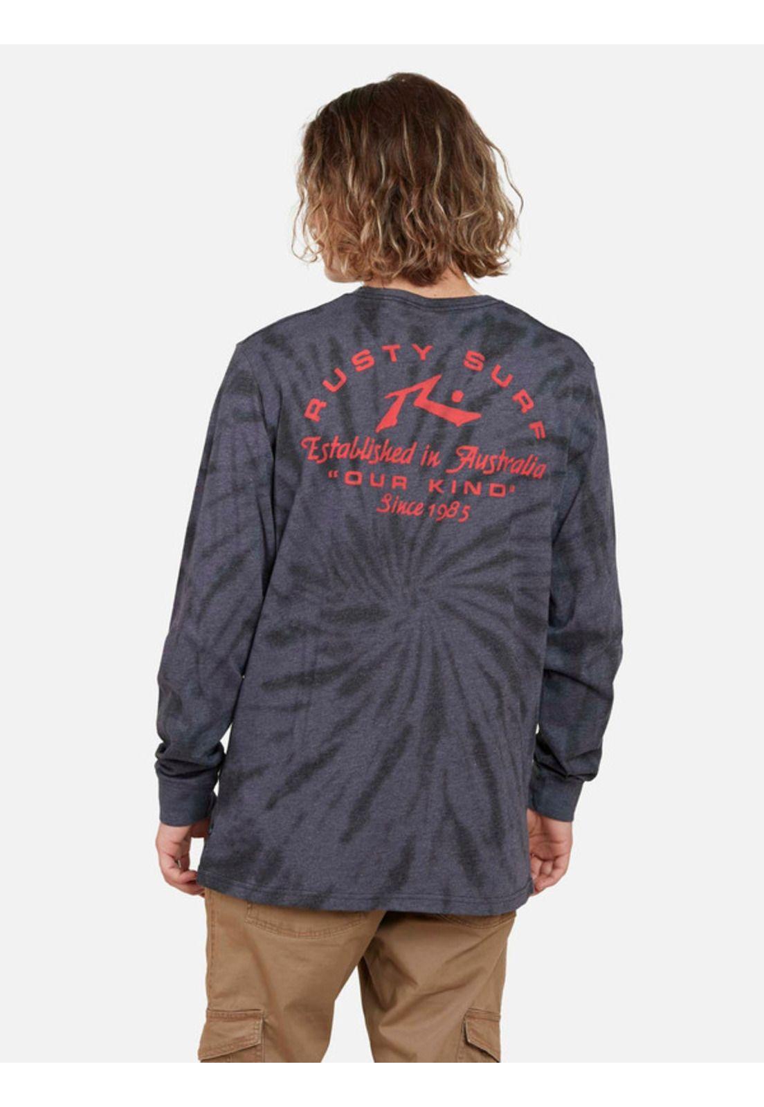 Polera Rsty Asphalt Dye Multicolor Hombre Rusty-1