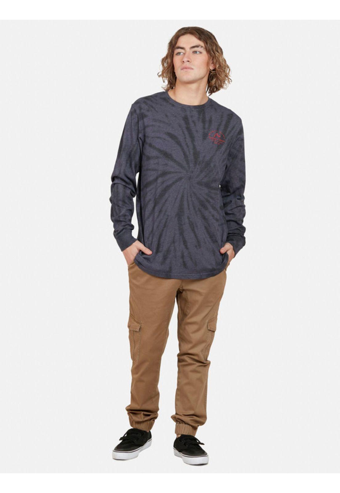 Polera Rsty Asphalt Dye Multicolor Hombre Rusty-3