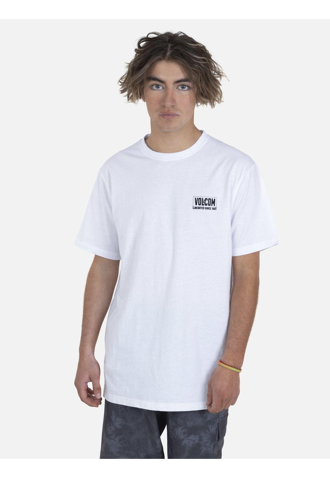 Polera M/C Básica Hombre 7P126-MV22 Blanco Volcom-0