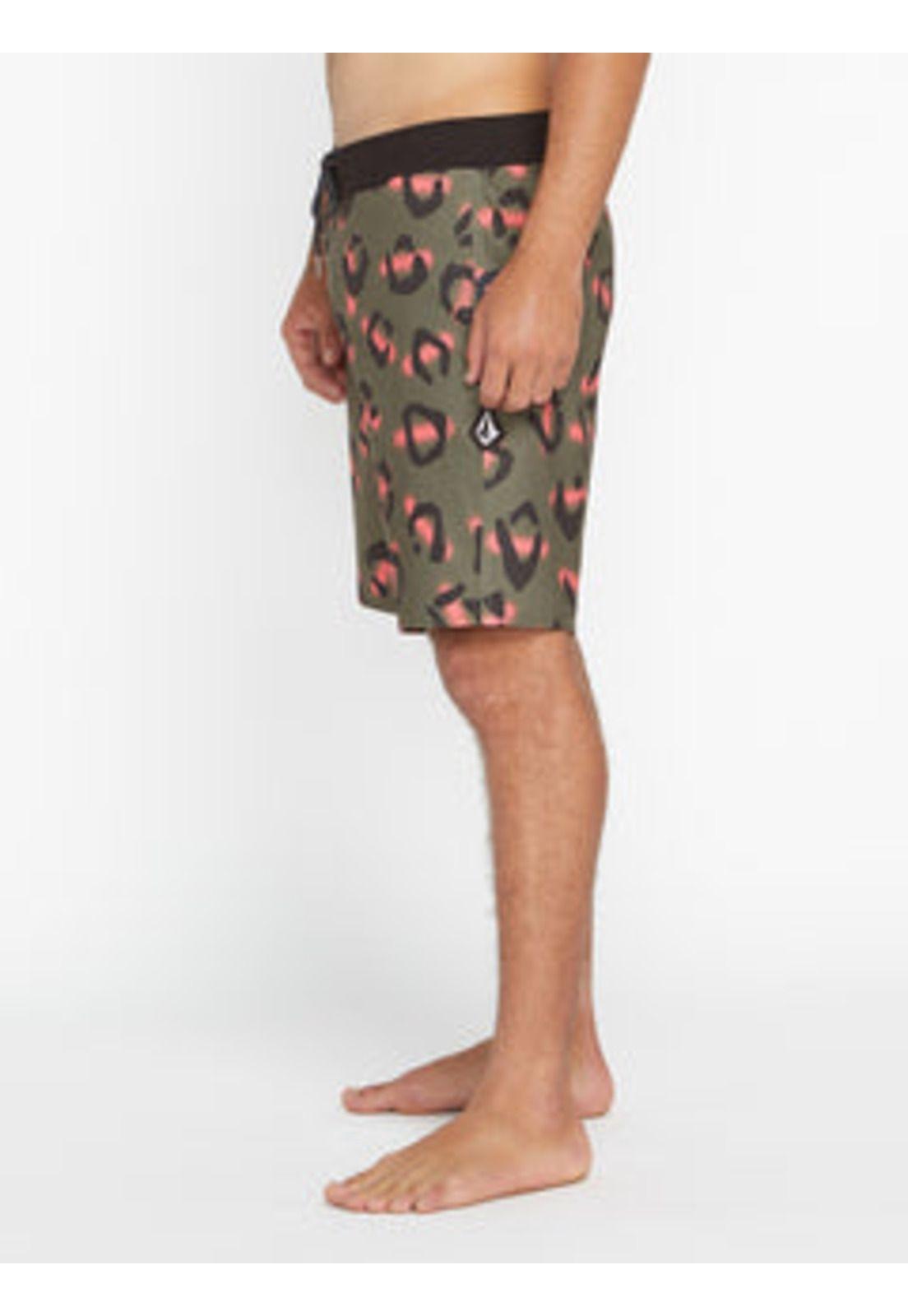 Traje De Baño Stone Party Animals Stoney  Verde Hombre Volcom-3