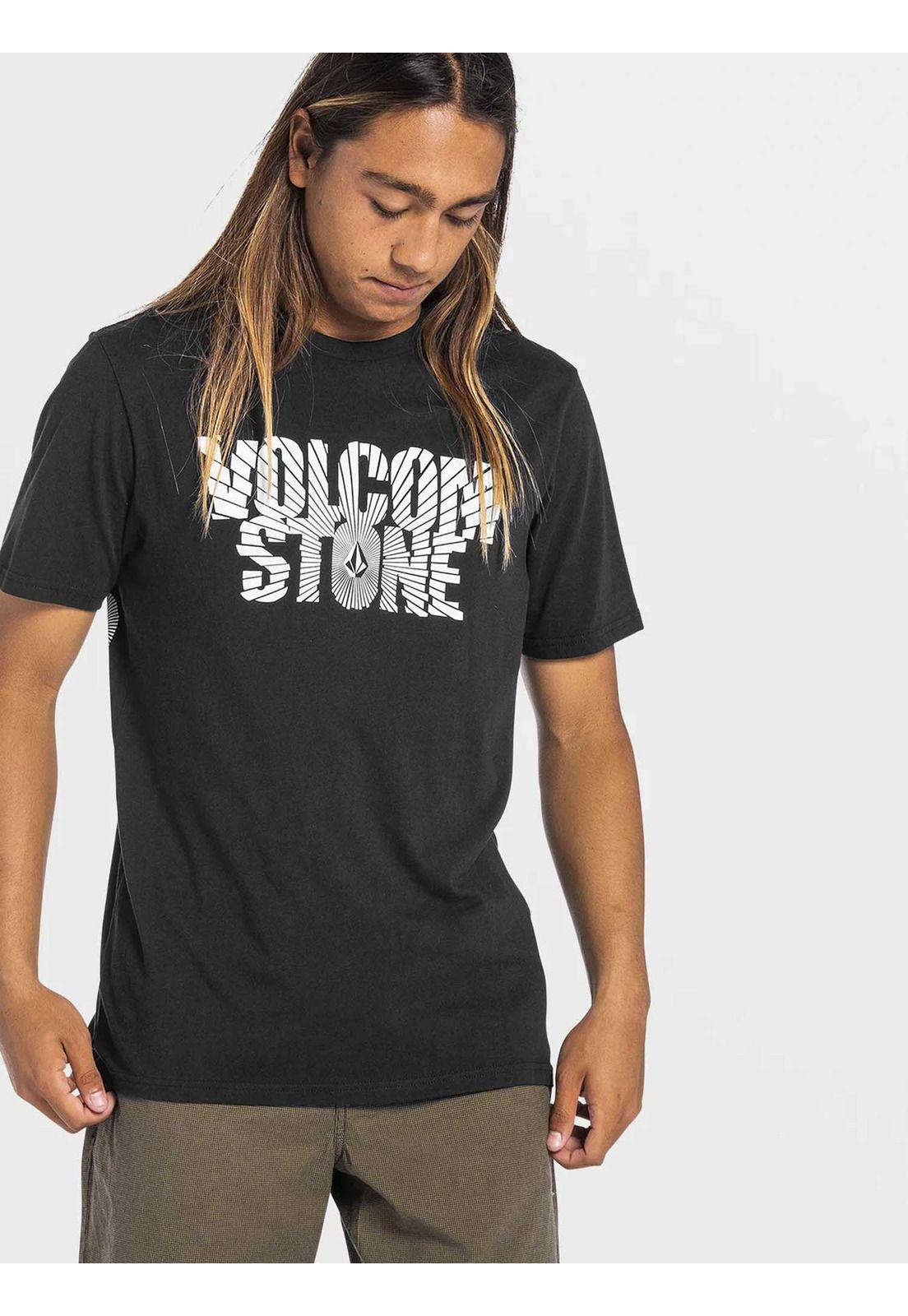 Polera SHATTERED SS TEE Hombre Negro Volcom-0