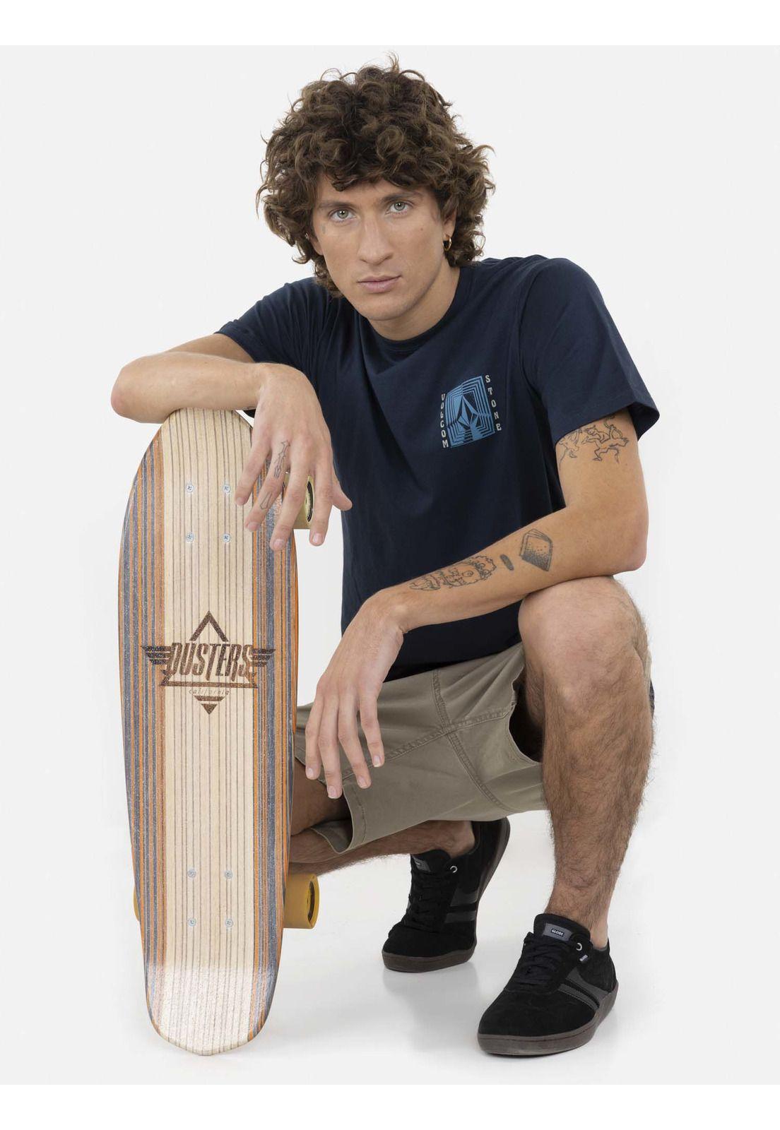 Polera REVERBERATION SS TEE Hombre Azul Volcom-3