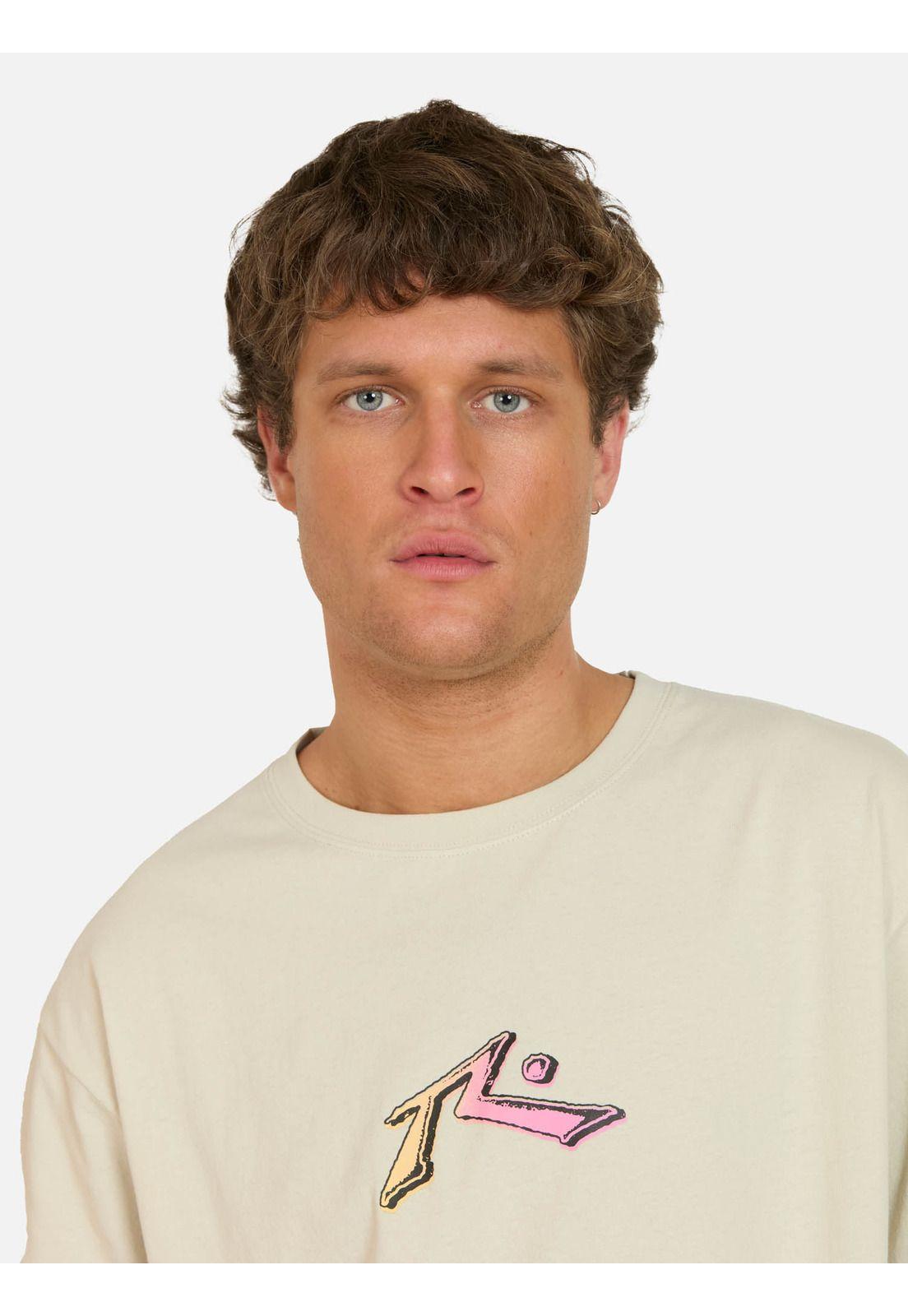 Polera MC Estampa Beige Hombre Rusty-1