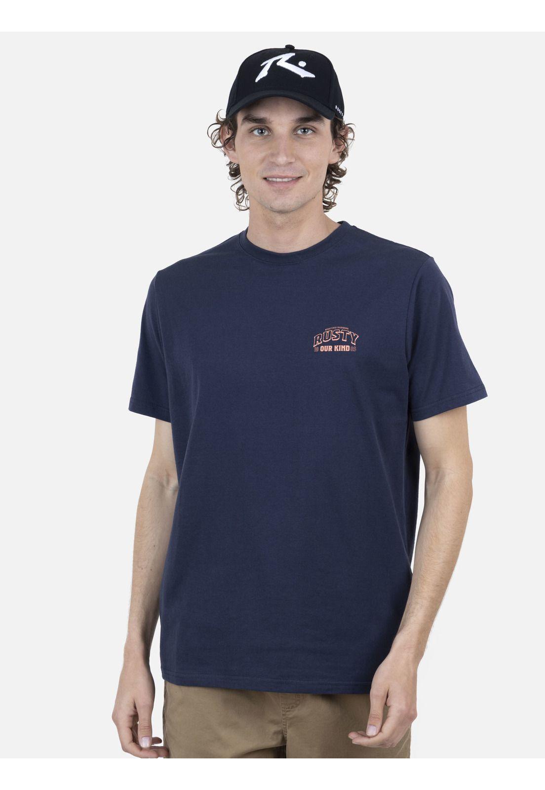 Polera Hombre TRADE S/S TEE Azul Rusty-0