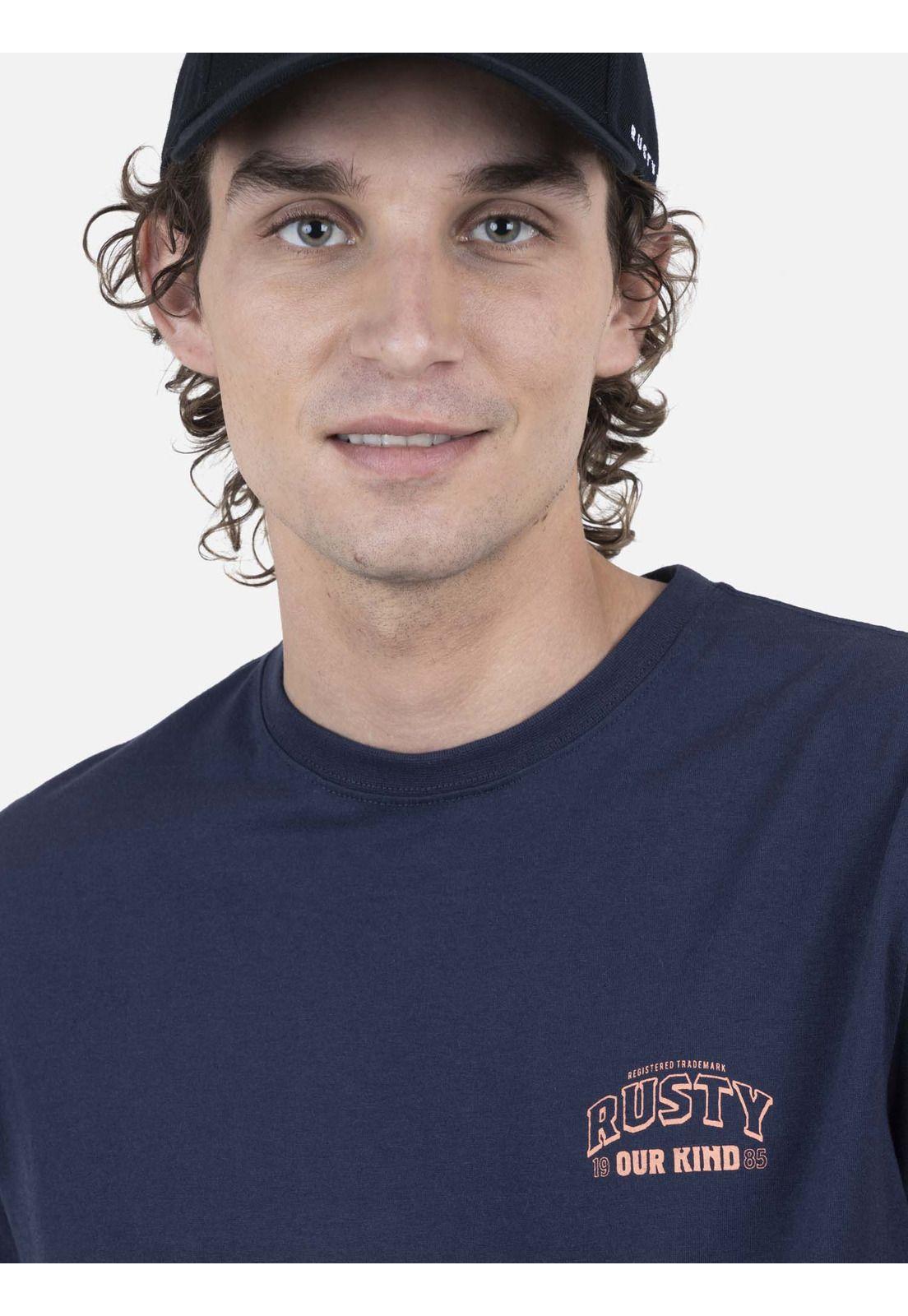 Polera Hombre TRADE S/S TEE Azul Rusty-2