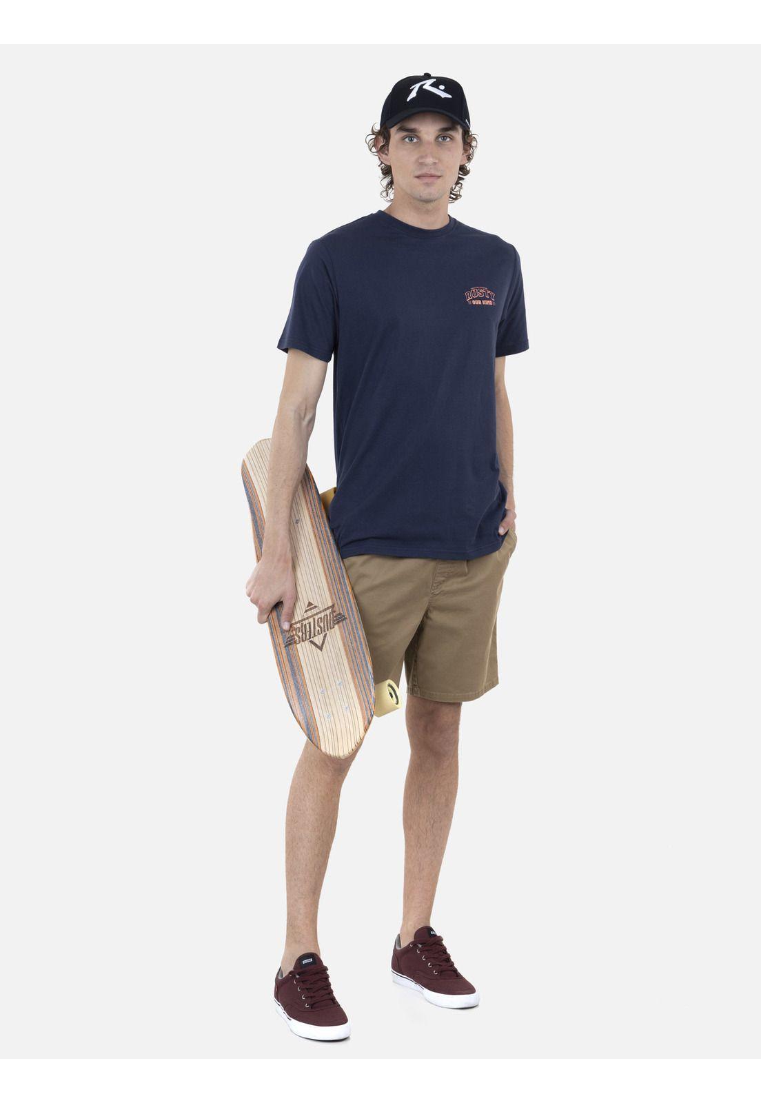 Polera Hombre TRADE S/S TEE Azul Rusty-3