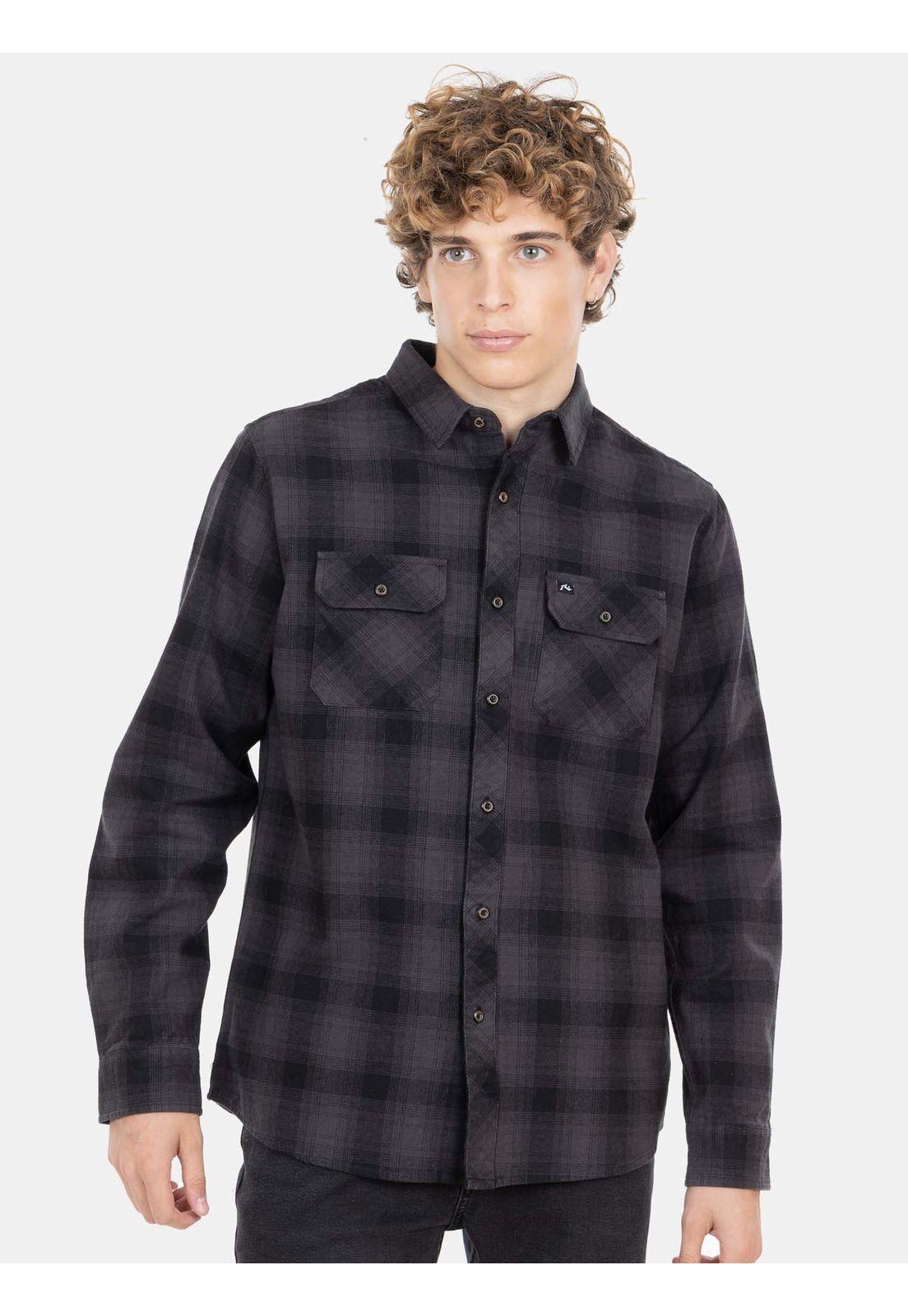 Camisa Escoces M/L Hombre Multicolor Rusty-0