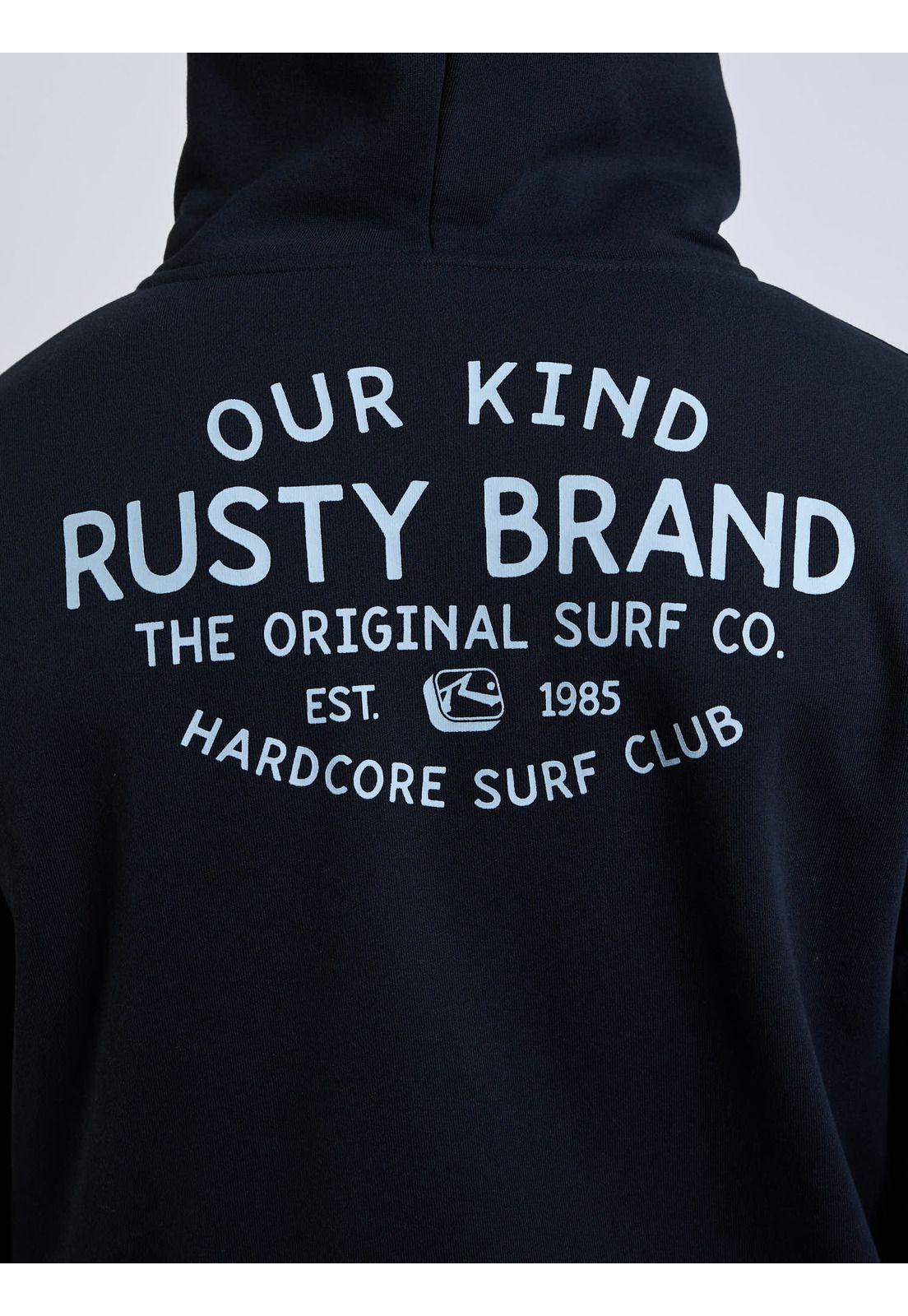Poleron FZ Hxc Surf Club Zip Negro Hombre Rusty-3