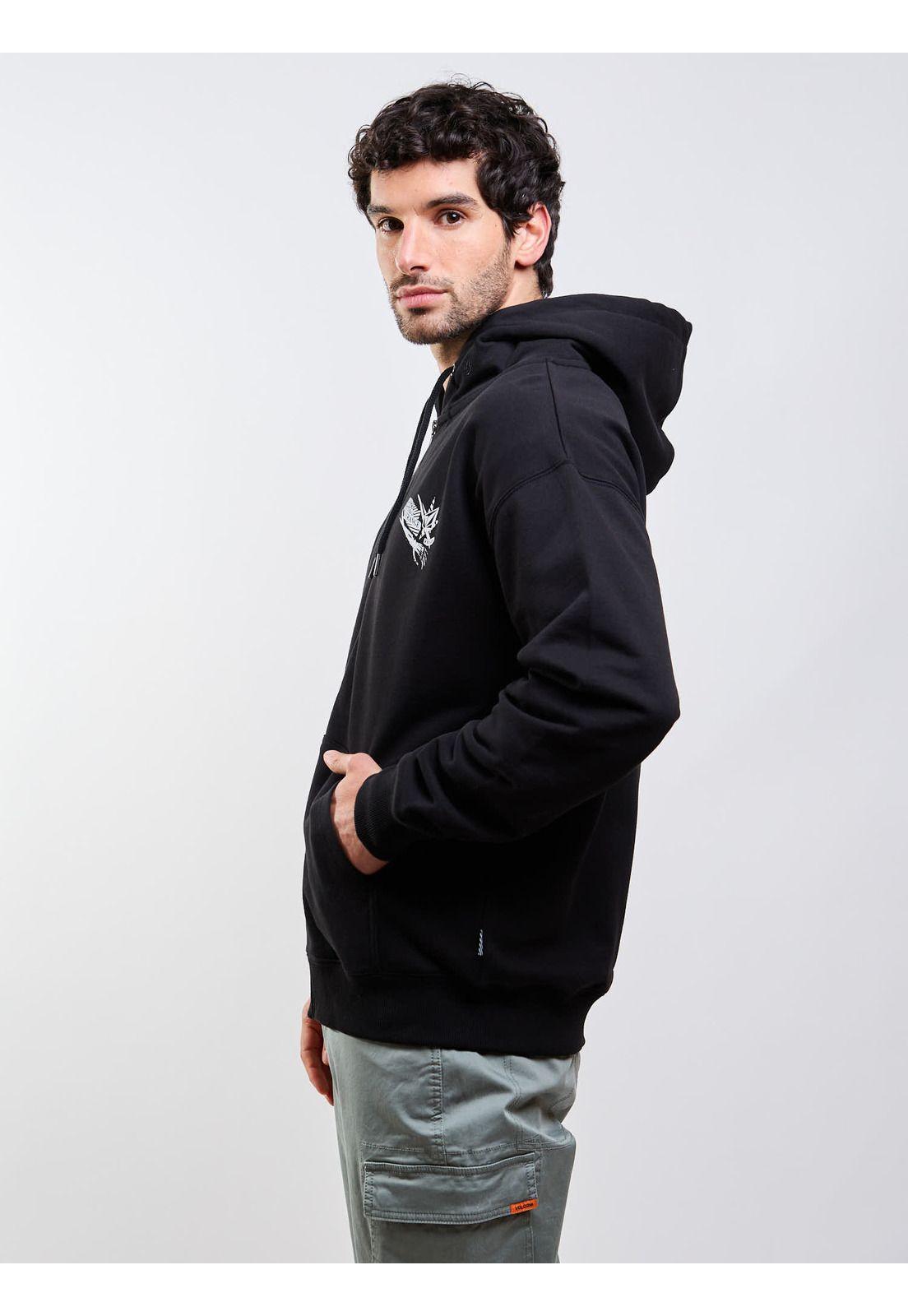 Poleron FZ Kun N Rip Zip Negro Hombre Volcom-2