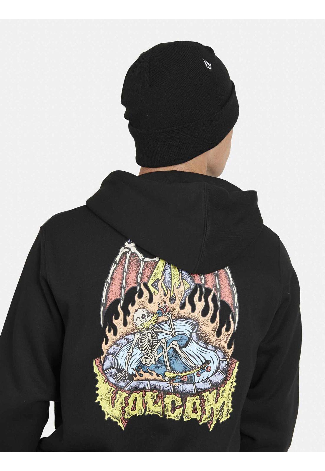 Poleron WINES VLCM Hombre Negro Volcom-3