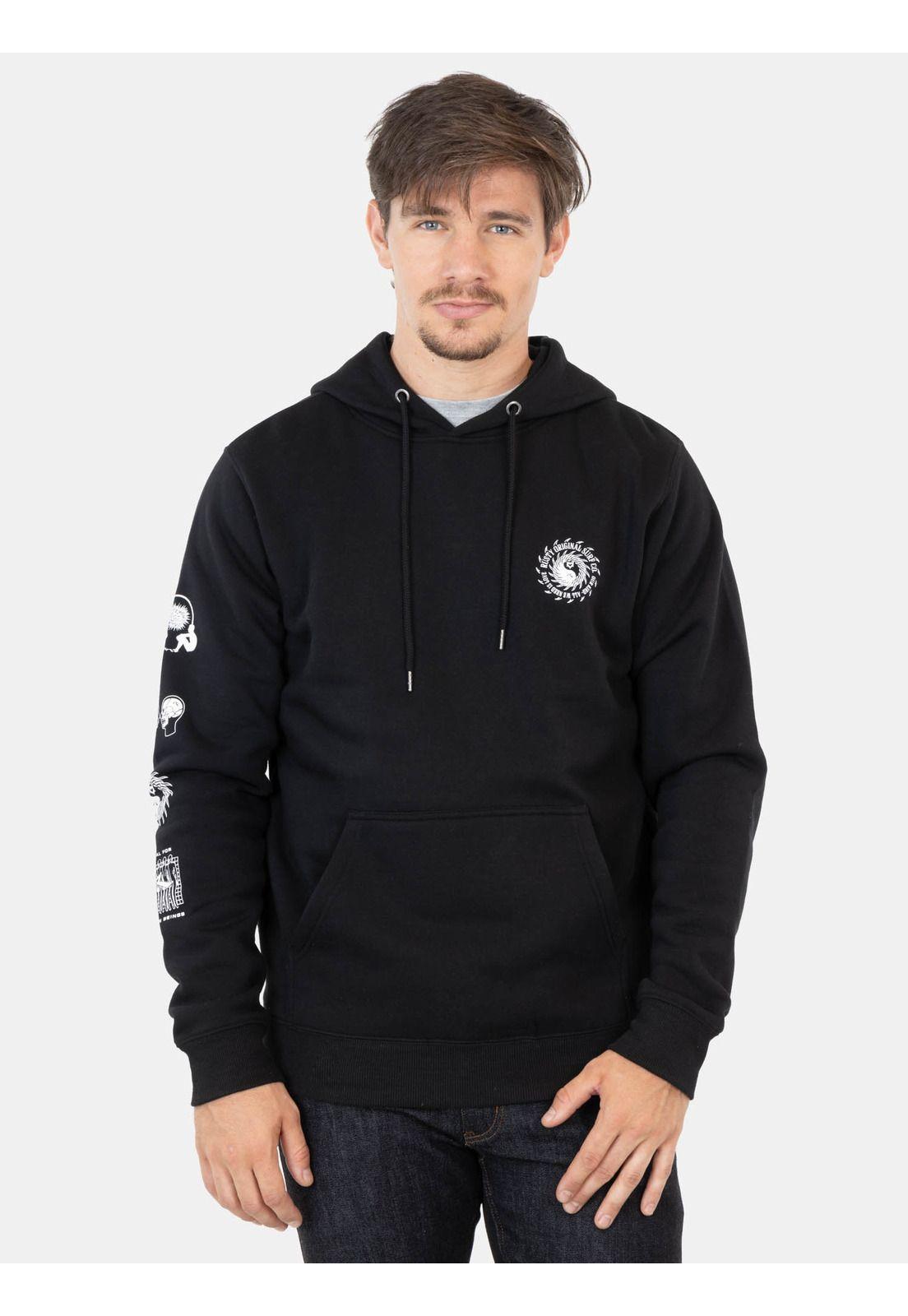 Poleron Expitre Negro Hombre Rusty-0