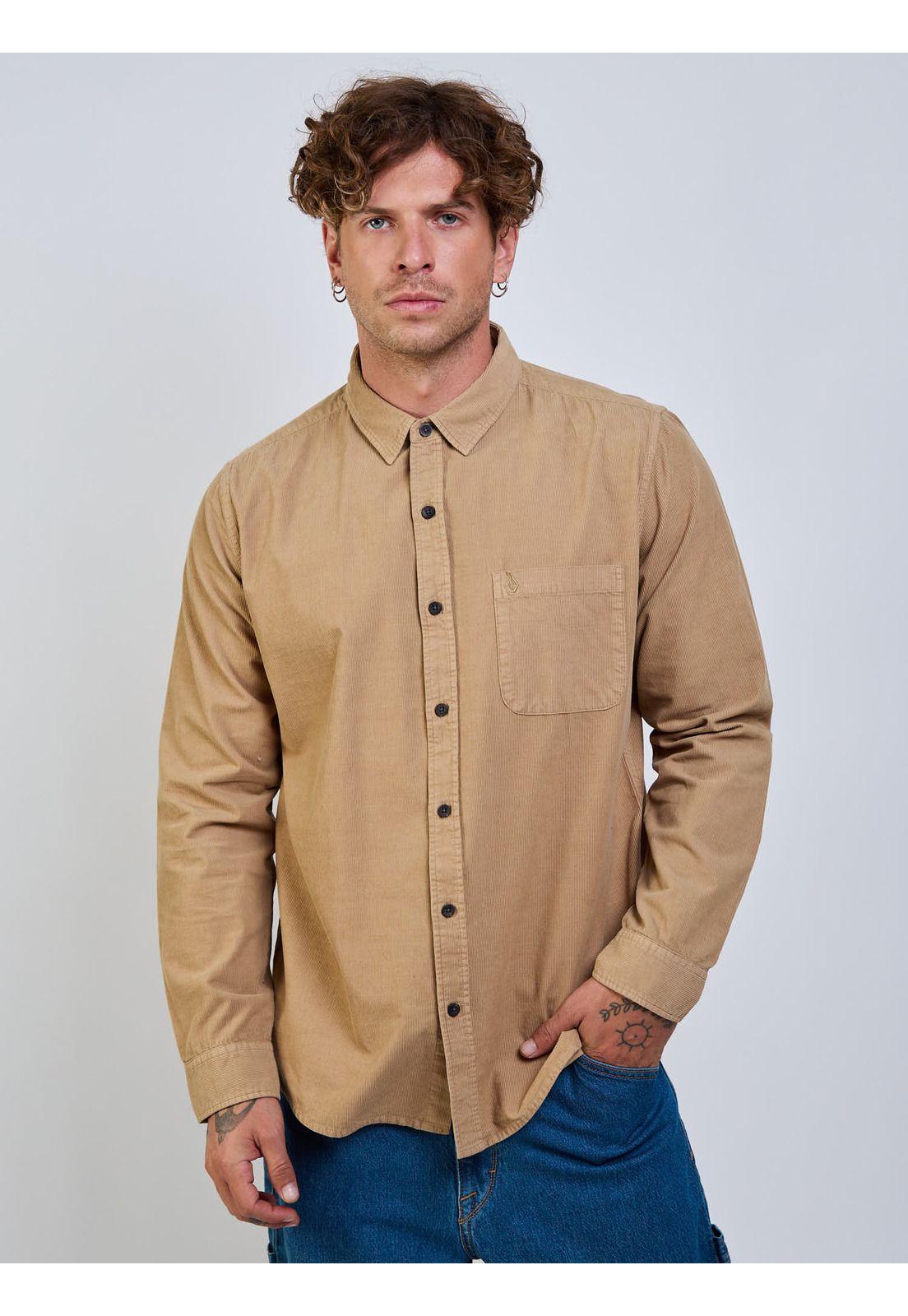 Camisa ML Voltage Café Hombre Volcom-5