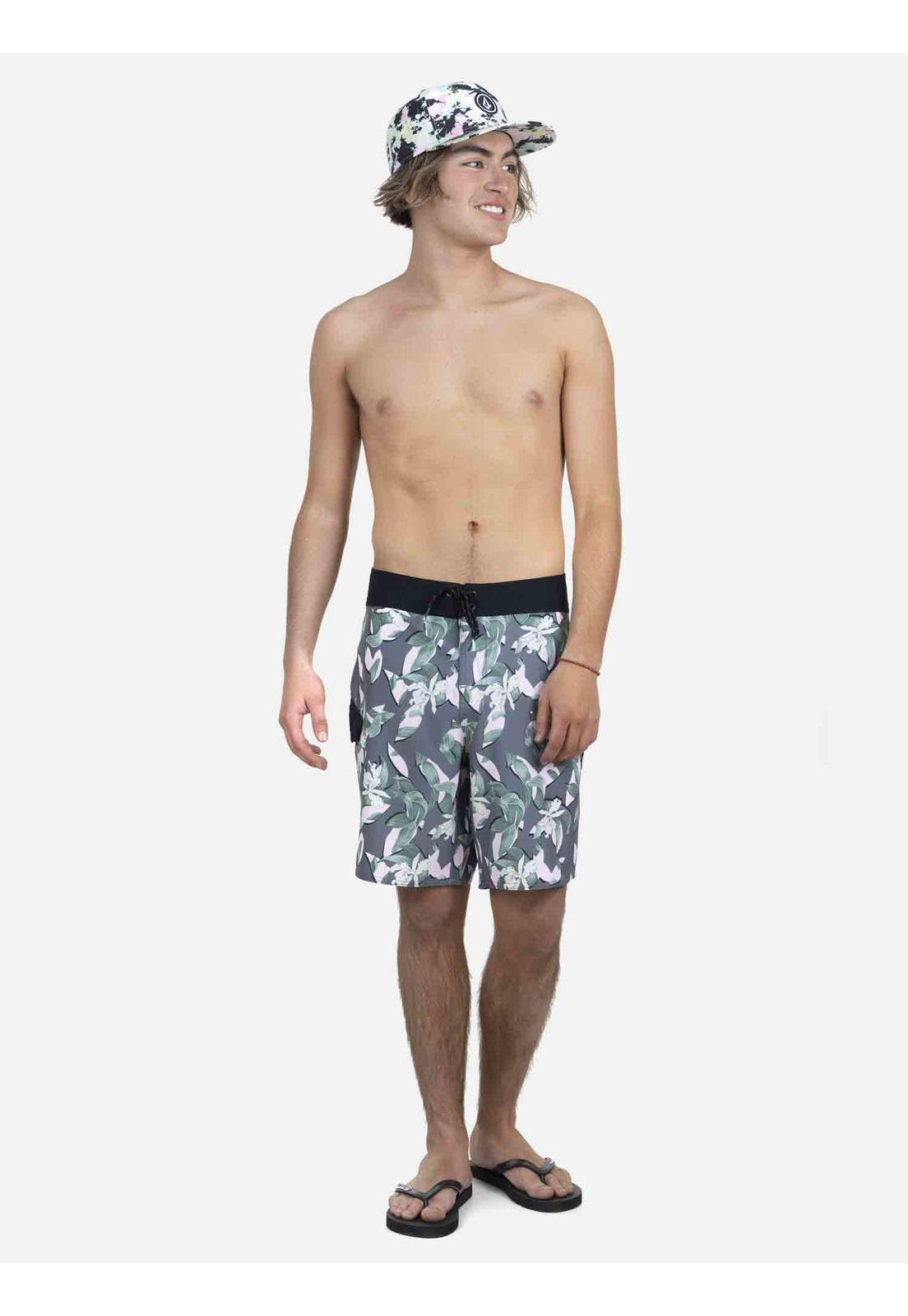 T. Baño Stretch Hombre 7T292-MV22 Gris Volcom-3