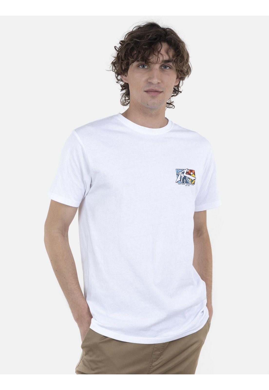 Polera Hombre SUNSET S/S TEE Blanco Rusty-0