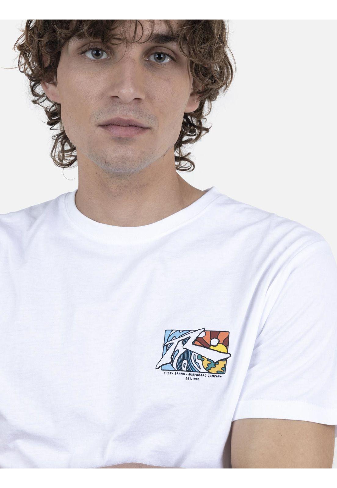 Polera Hombre SUNSET S/S TEE Blanco Rusty-2