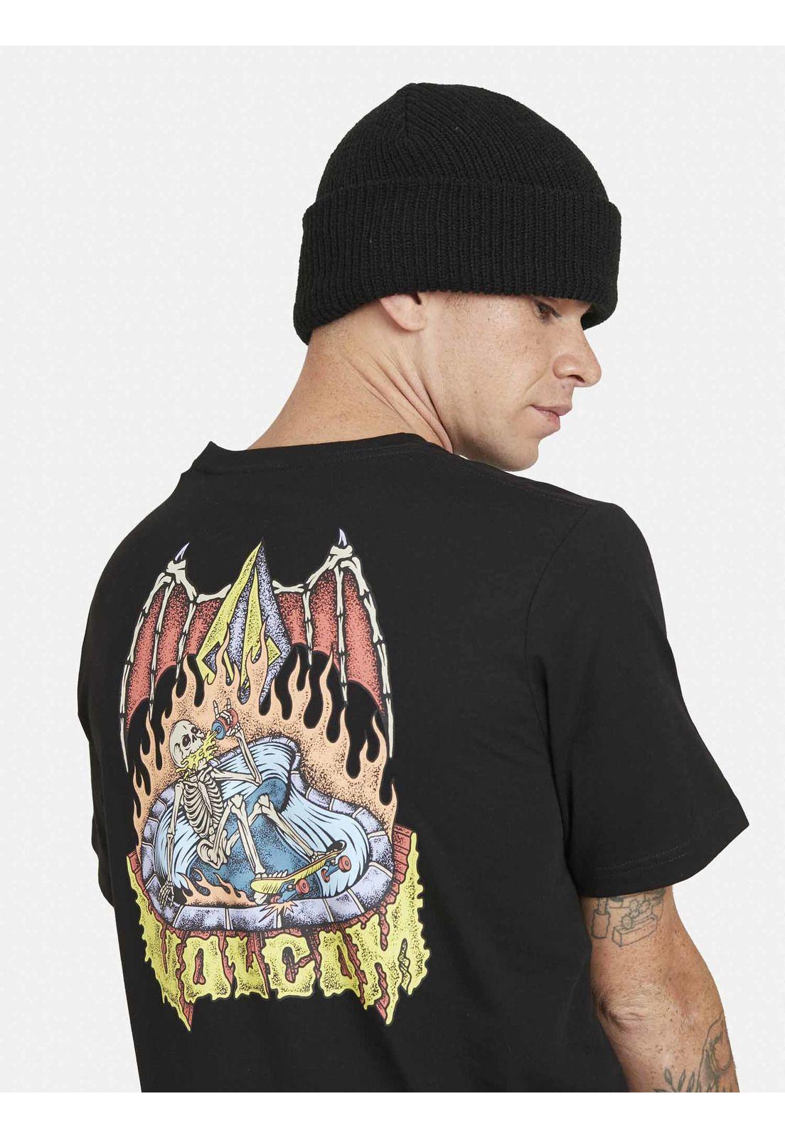 Polera HESSIAN S/S TEE Hombre Negro Volcom-3