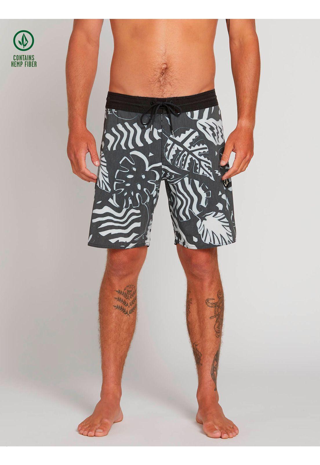 Traje De Baño Microfibra Hombre 8T121-MV20 Negro Volcom-0