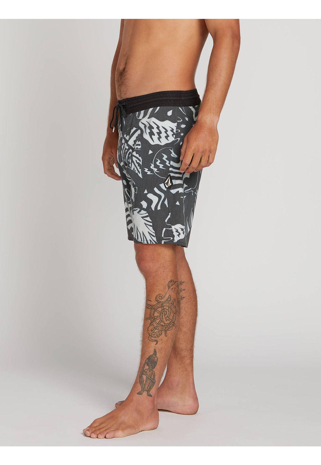 Traje De Baño Microfibra Hombre 8T121-MV20 Negro Volcom-2