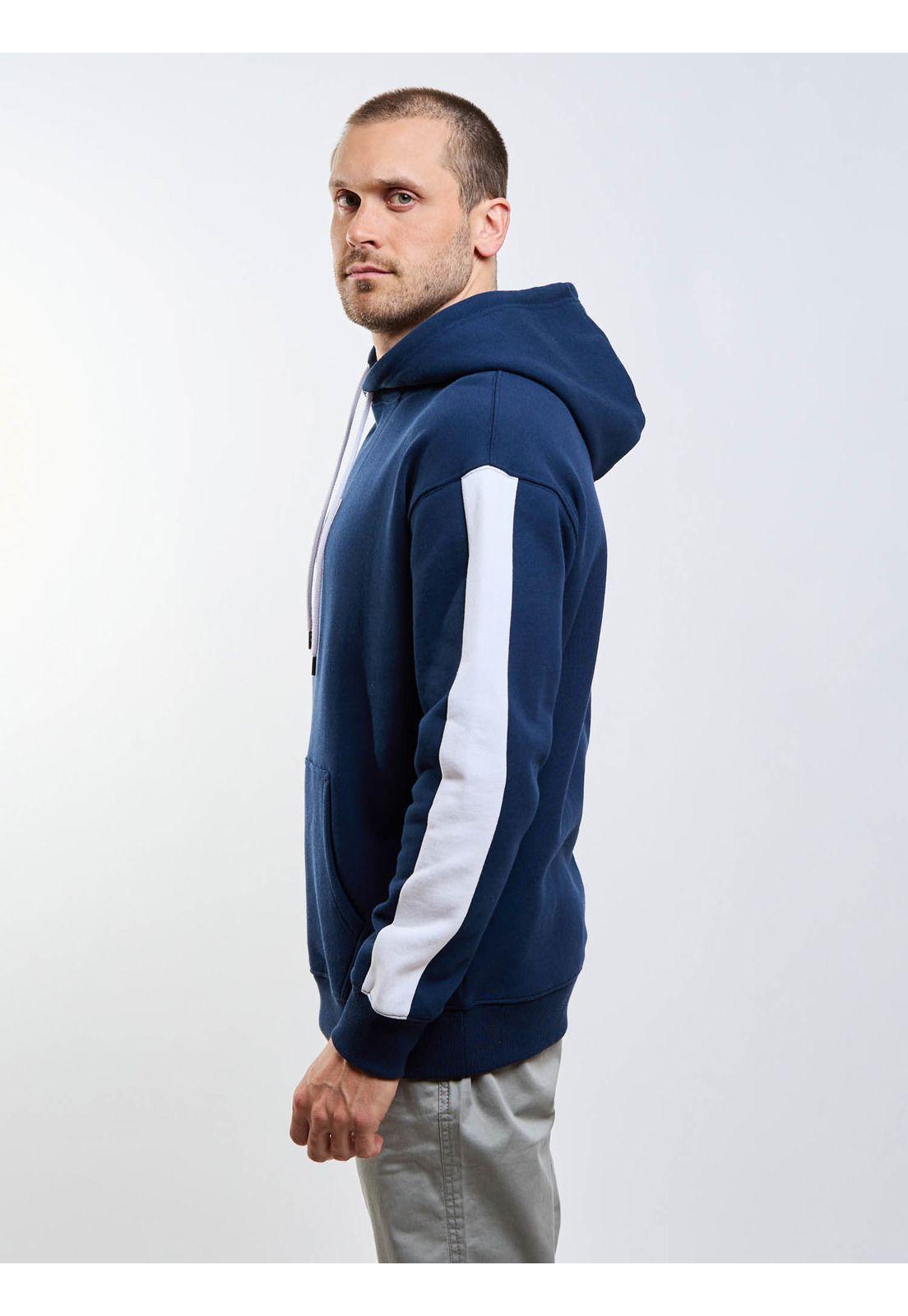 Poleron Canguro Rusty Div. Hoodie Azul Hombre Rusty-5