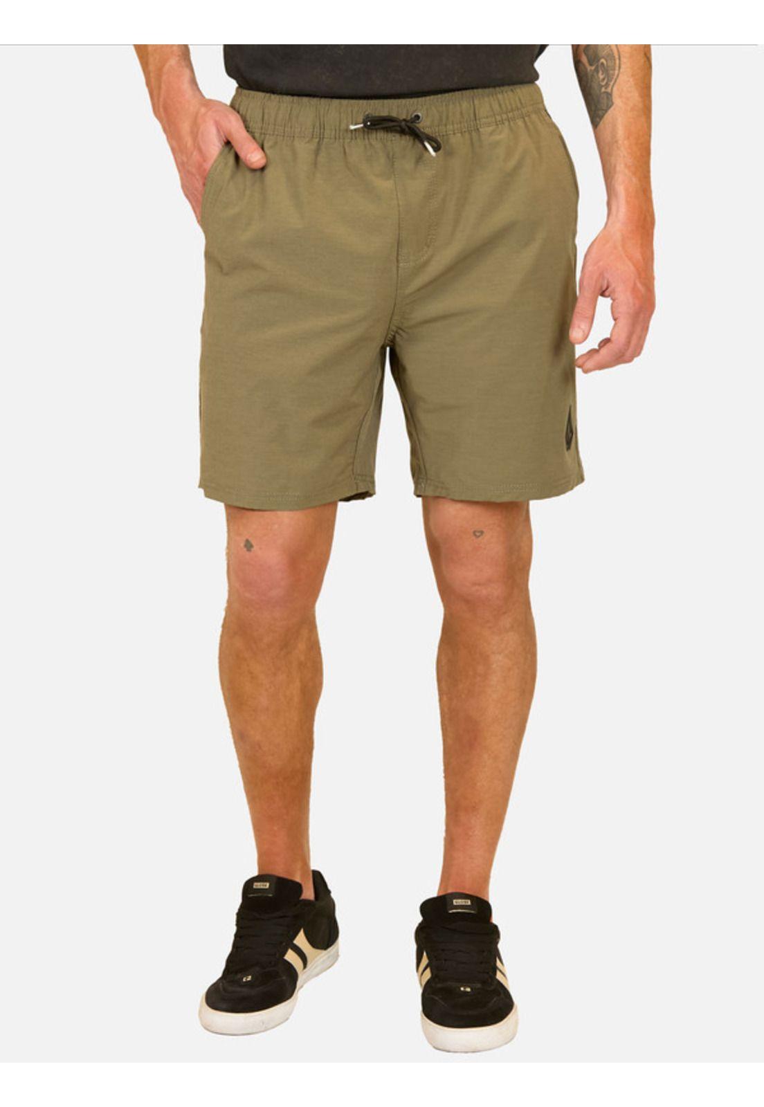 Bermuda Volcom Hybrid Melange Verde Hombre Volcom-0