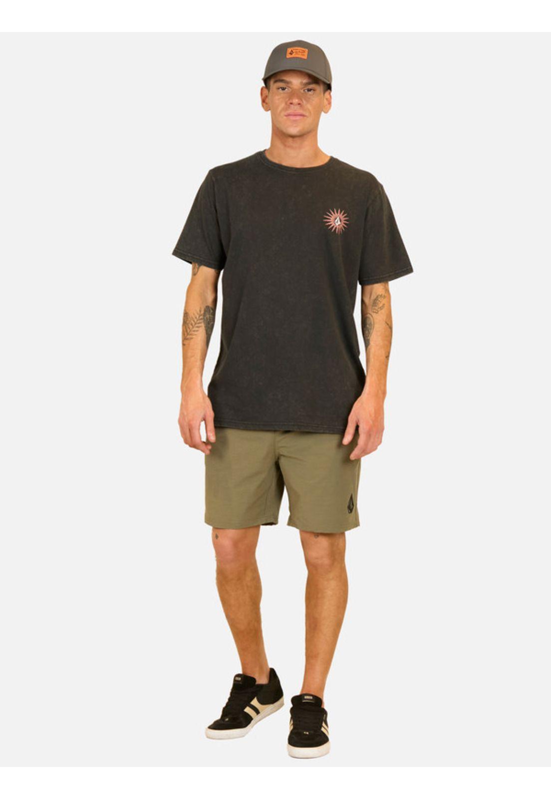 Bermuda Volcom Hybrid Melange Verde Hombre Volcom-3