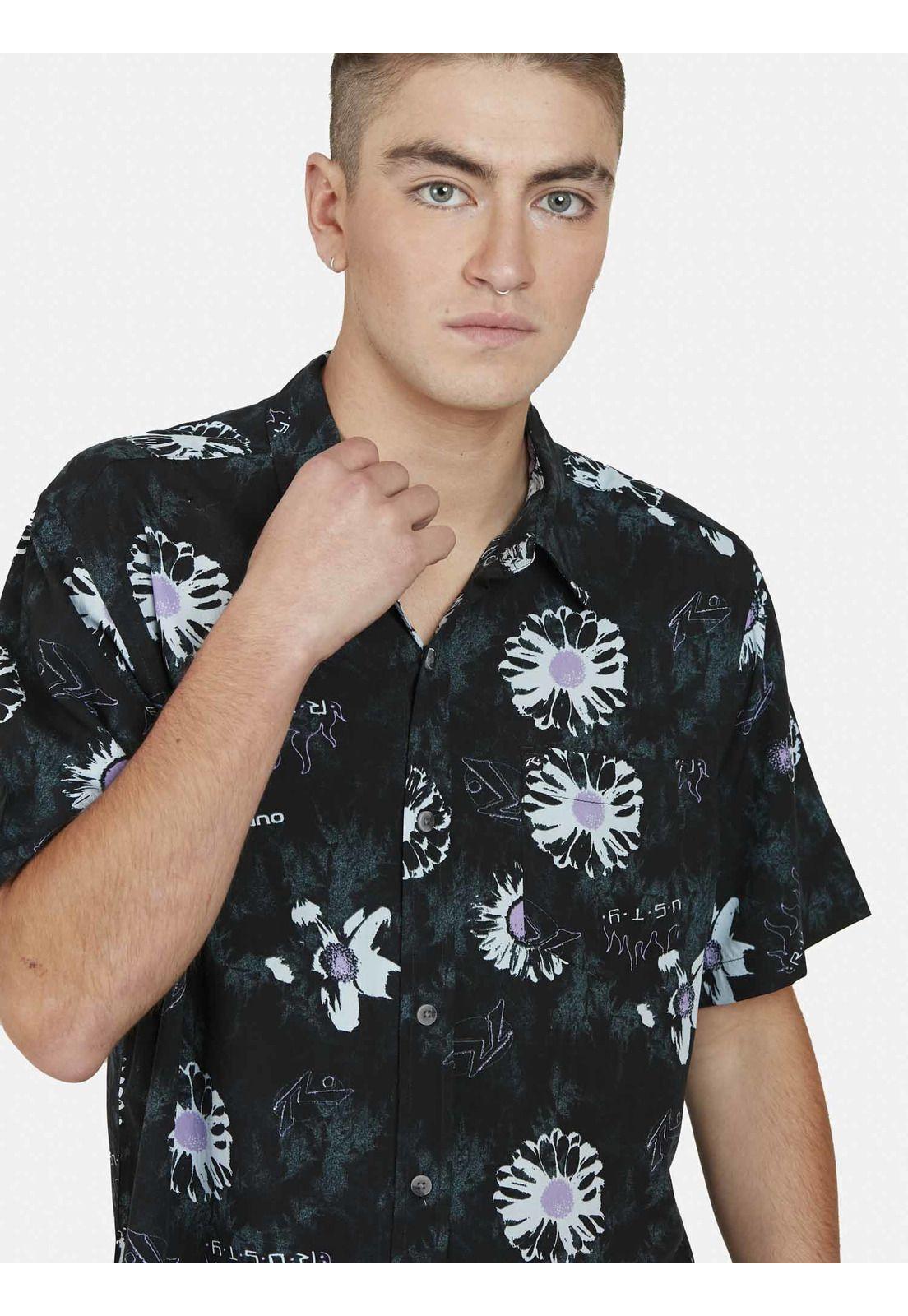 Camisa RAYS SHORT SLEEVE SHIRT Hombre Multicolor Rusty-0