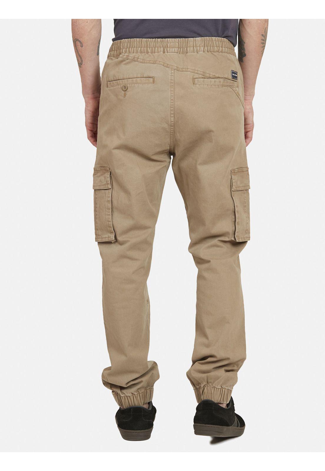 Pantalon JOGGER CARGO FIT Hombre Beige Volcom-1