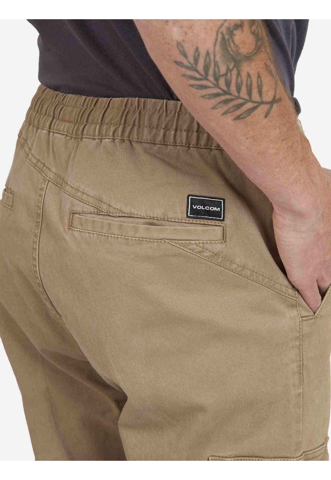 Pantalon JOGGER CARGO FIT Hombre Beige Volcom-4