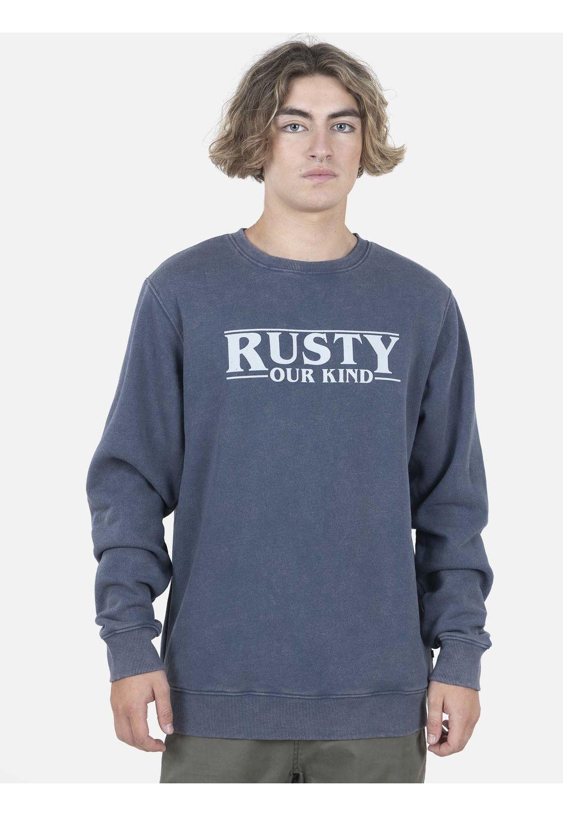 Poleron Hombre STRG THING BOLD Azul Rusty-0