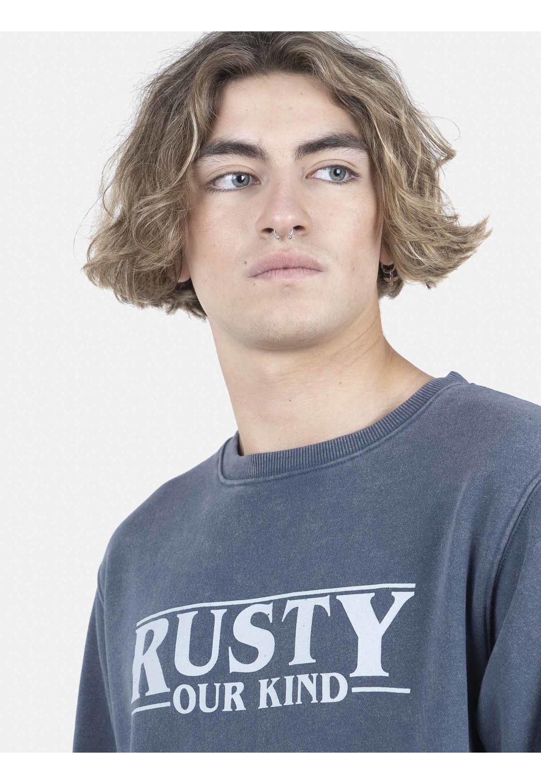 Poleron Hombre STRG THING BOLD Azul Rusty-3