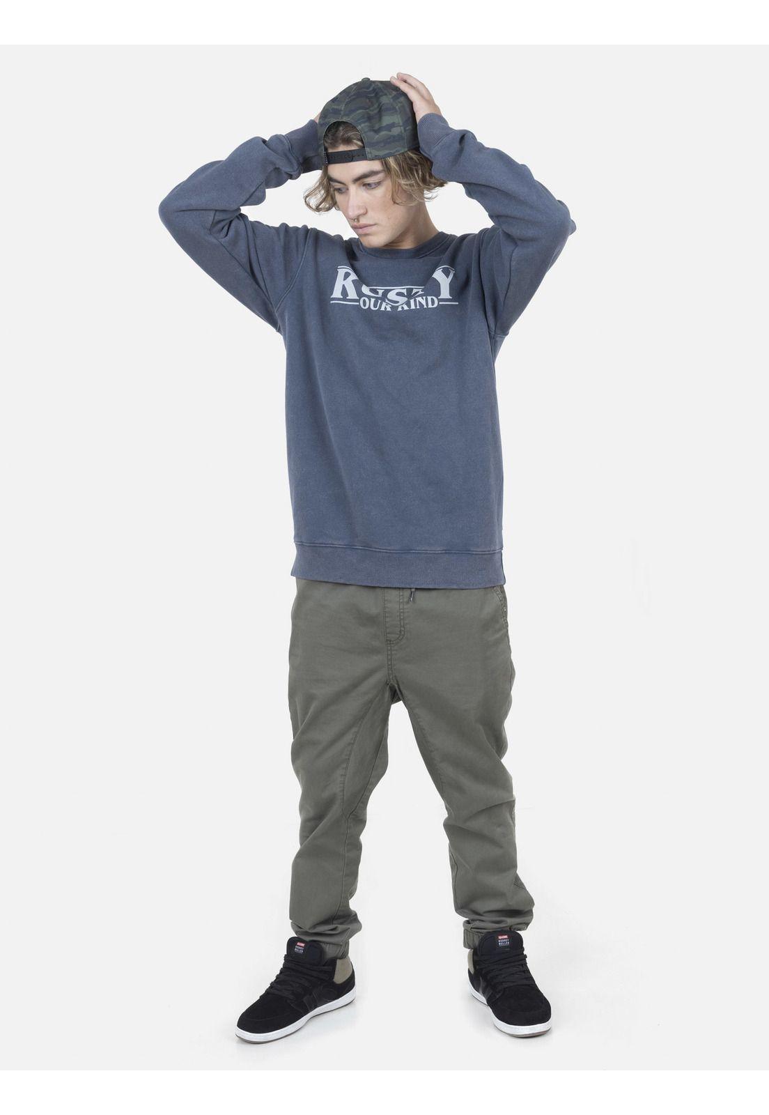 Poleron Hombre STRG THING BOLD Azul Rusty-4