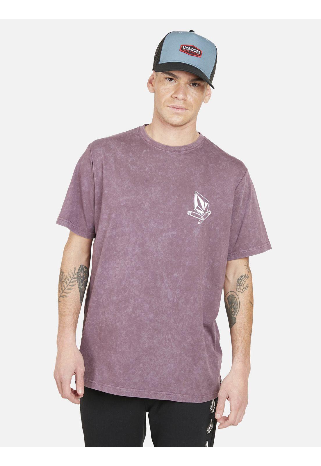 Polera SAFETY SS  TEE Hombre Burdeo Volcom-0
