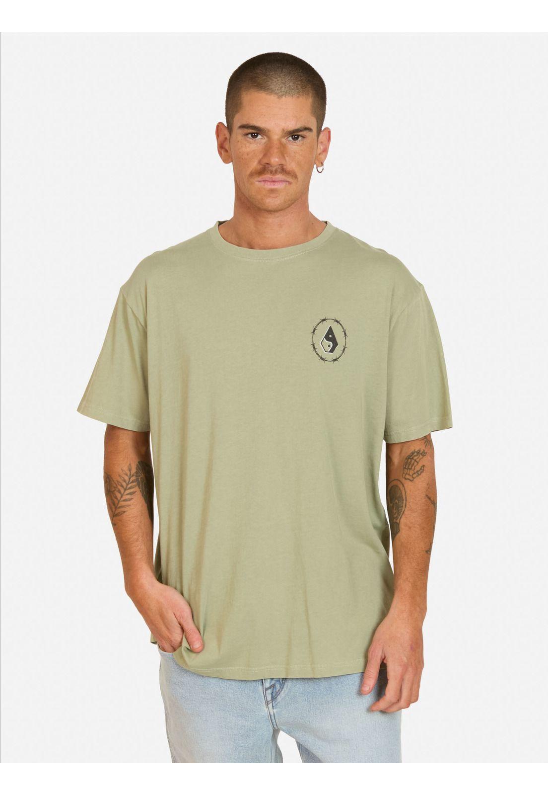 Polera MC Line Verde Hombre Volcom-0
