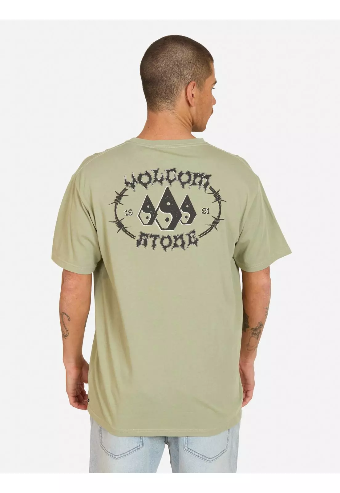 Polera MC Line Verde Hombre Volcom-1