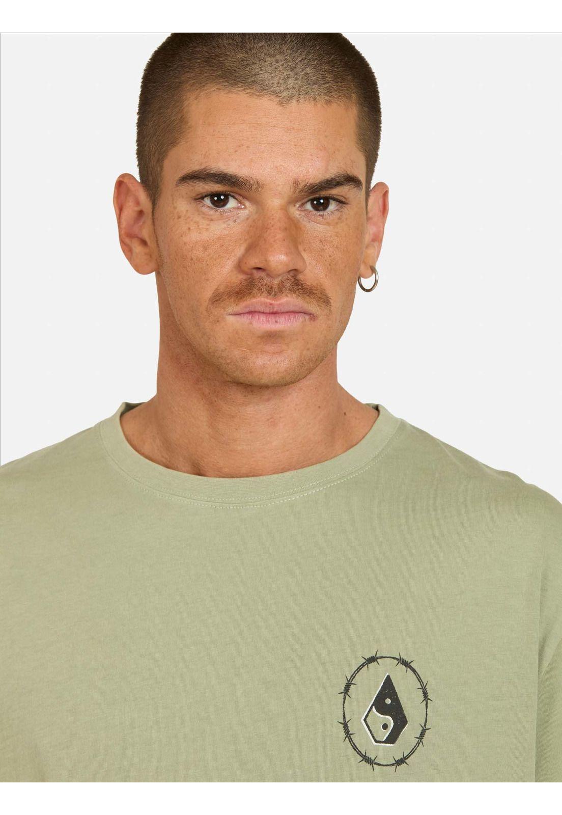 Polera MC Line Verde Hombre Volcom-2