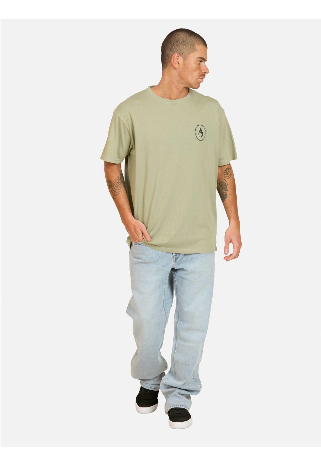 Polera MC Line Verde Hombre Volcom-3