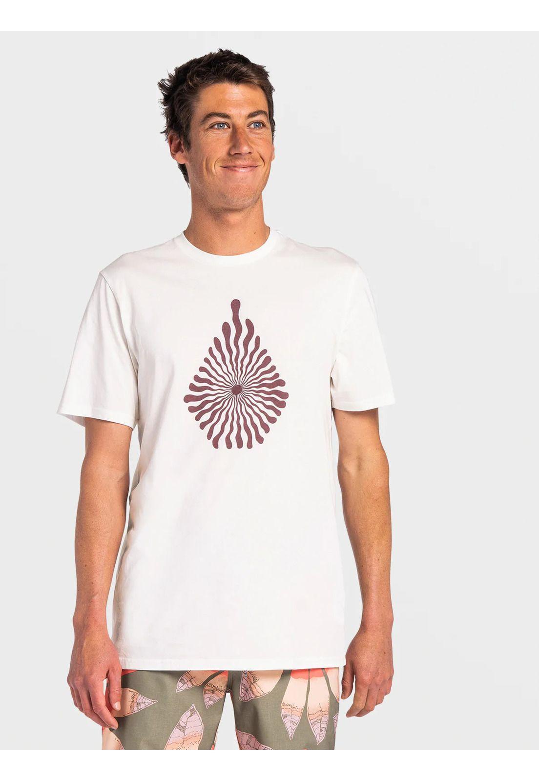 Polera VIBEY STONE FTY SS TEE Hombre Blanco Volcom-0