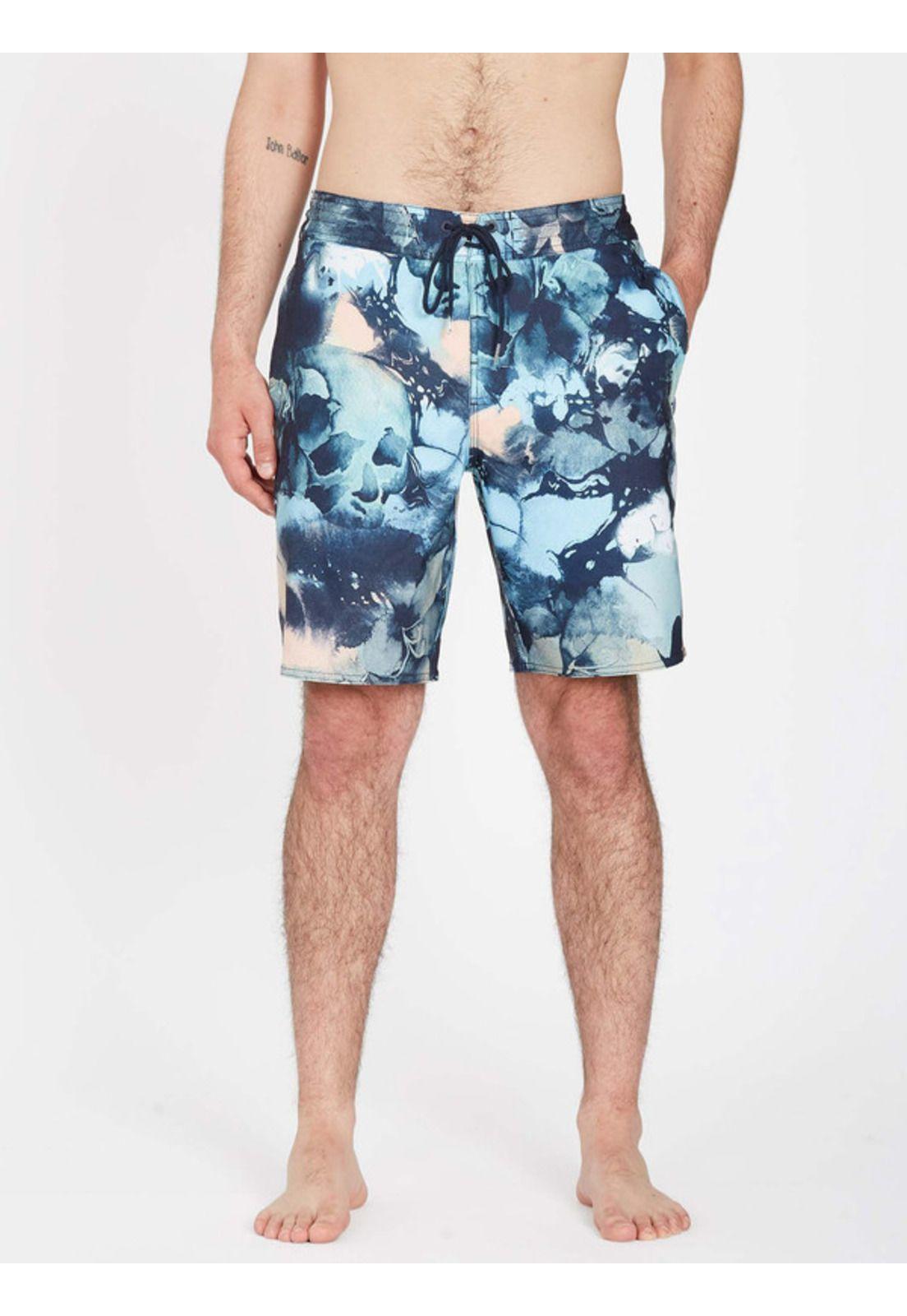 Traje De Baño Skulli Wash Stoney  Azul marino Hombre Volcom-0