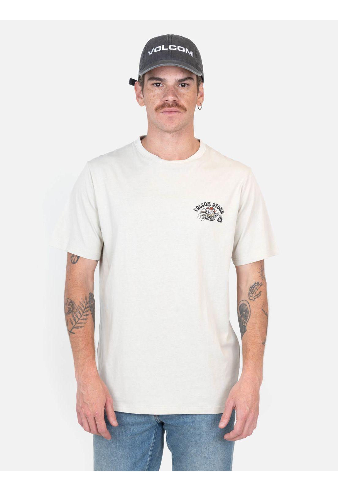 Polera MC Step Off Beige Hombre Volcom-0