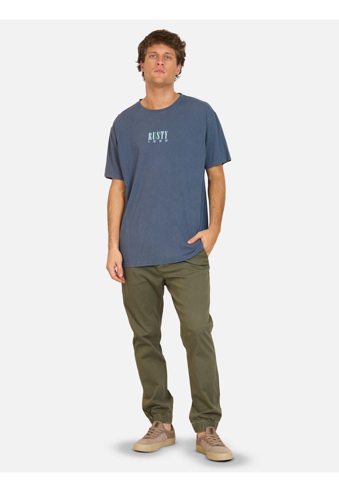 Polera MC Fierce Azul Hombre Rusty-3