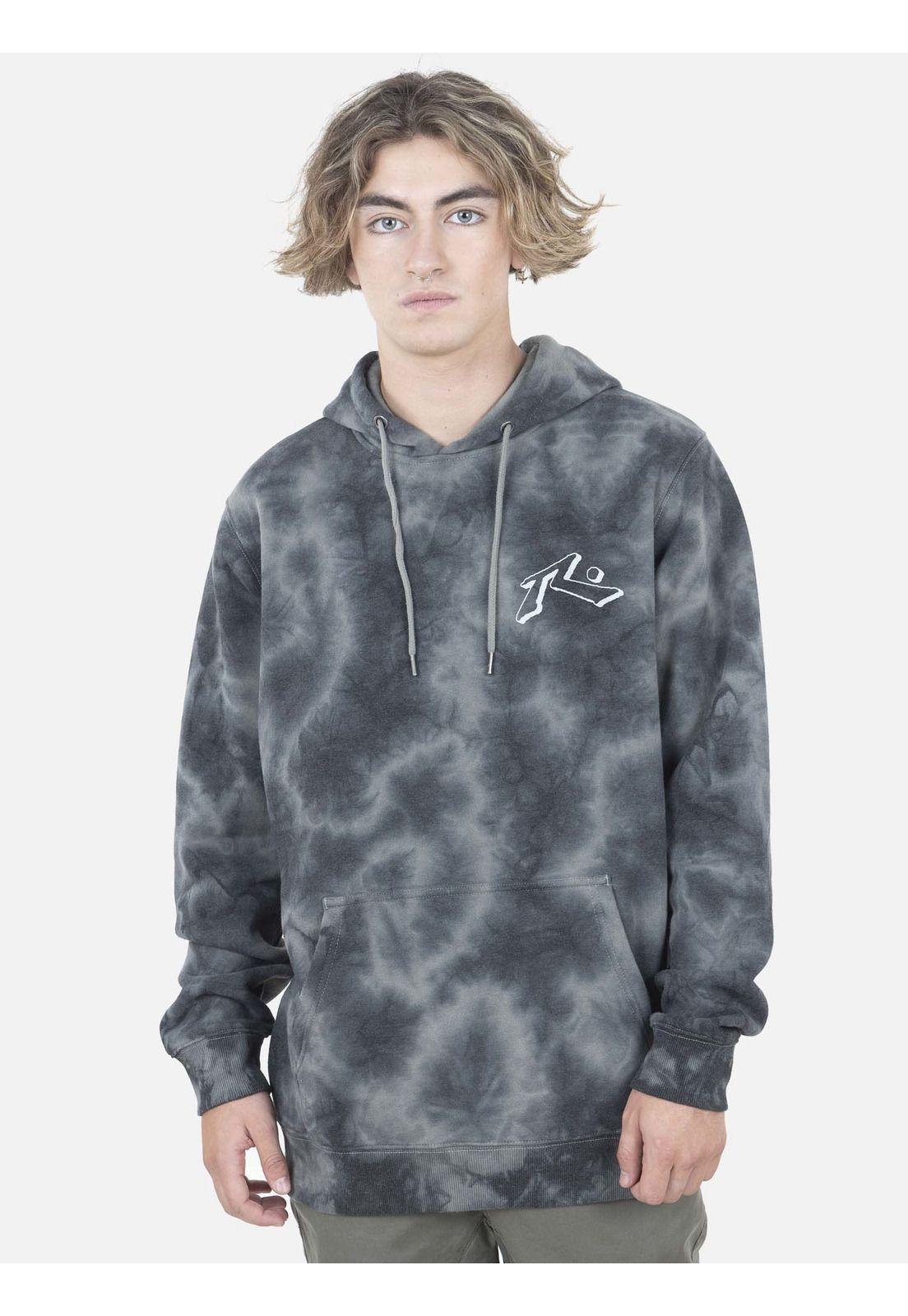 Poleron Hombre STROKE BIG R HOODIE Multicolor Rusty-0