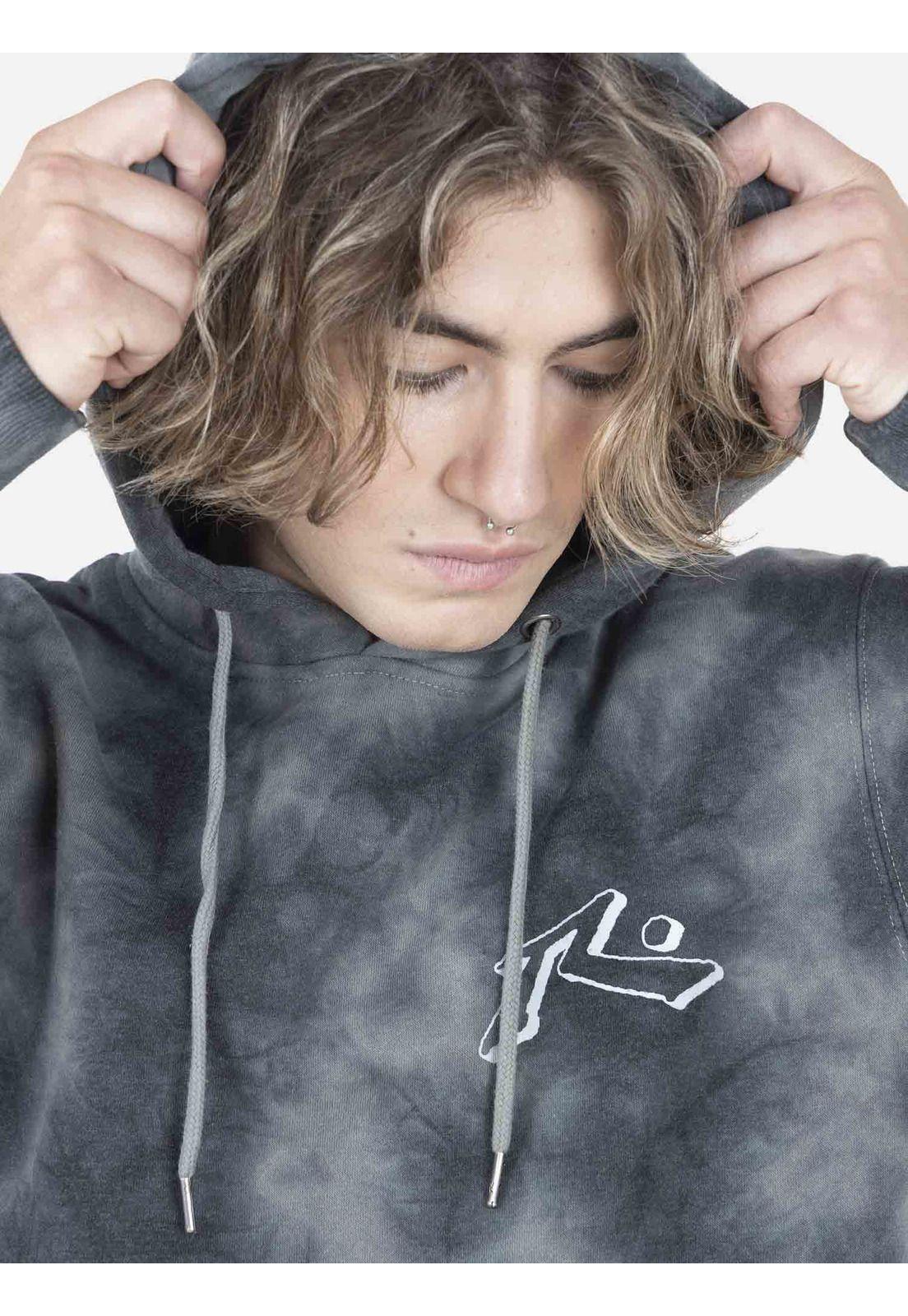 Poleron Hombre STROKE BIG R HOODIE Multicolor Rusty-2