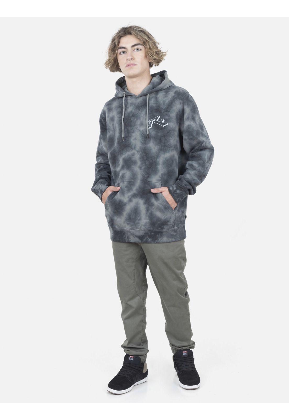 Poleron Hombre STROKE BIG R HOODIE Multicolor Rusty-3