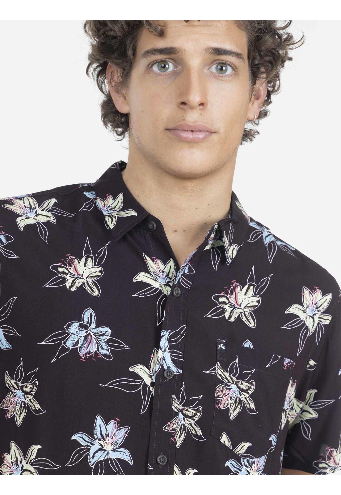 Camisa MC Hombre Multicolor Rusty-2