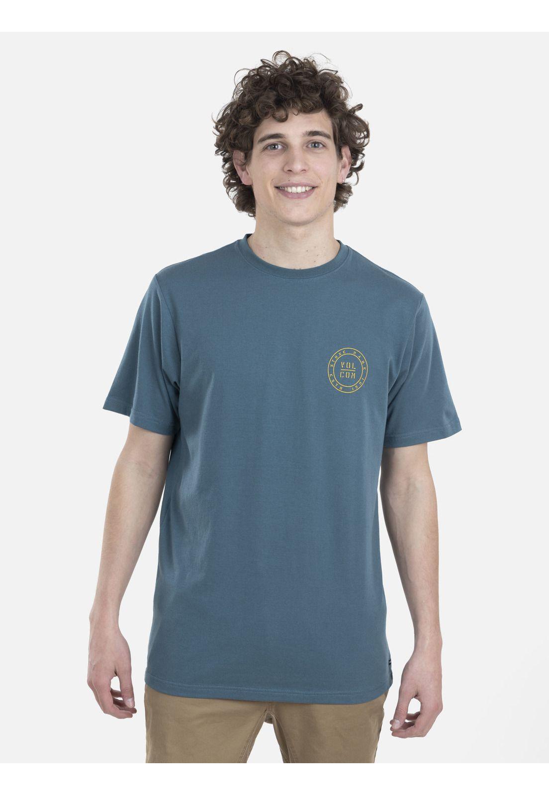 Polera M/C Básica Hombre 7P115-MV22 Azul Volcom-0